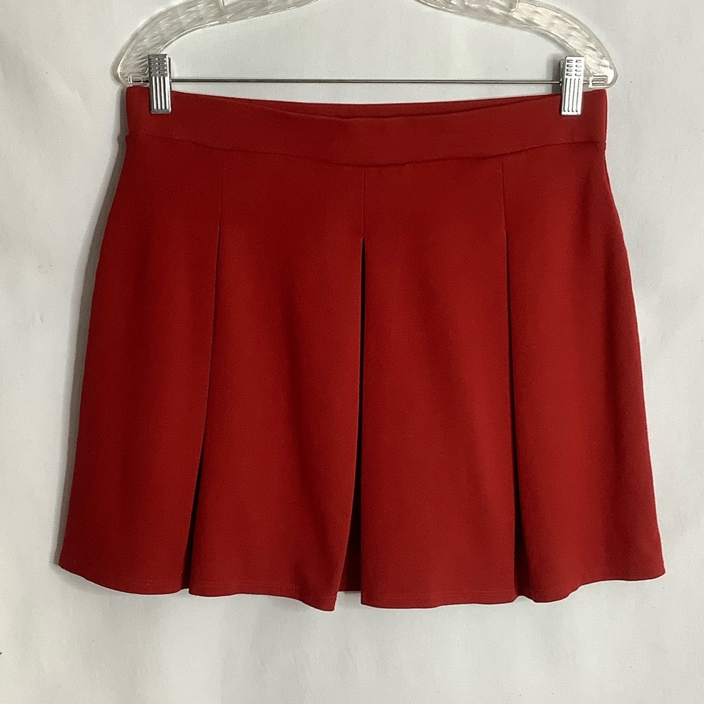 Modcloth Rust Pleated Mini Skirt Size L
